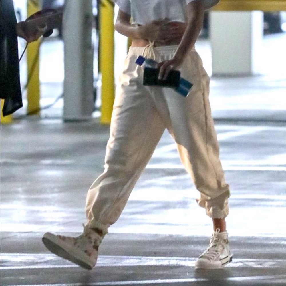 Brandy Melville Sweat Pants cream/white